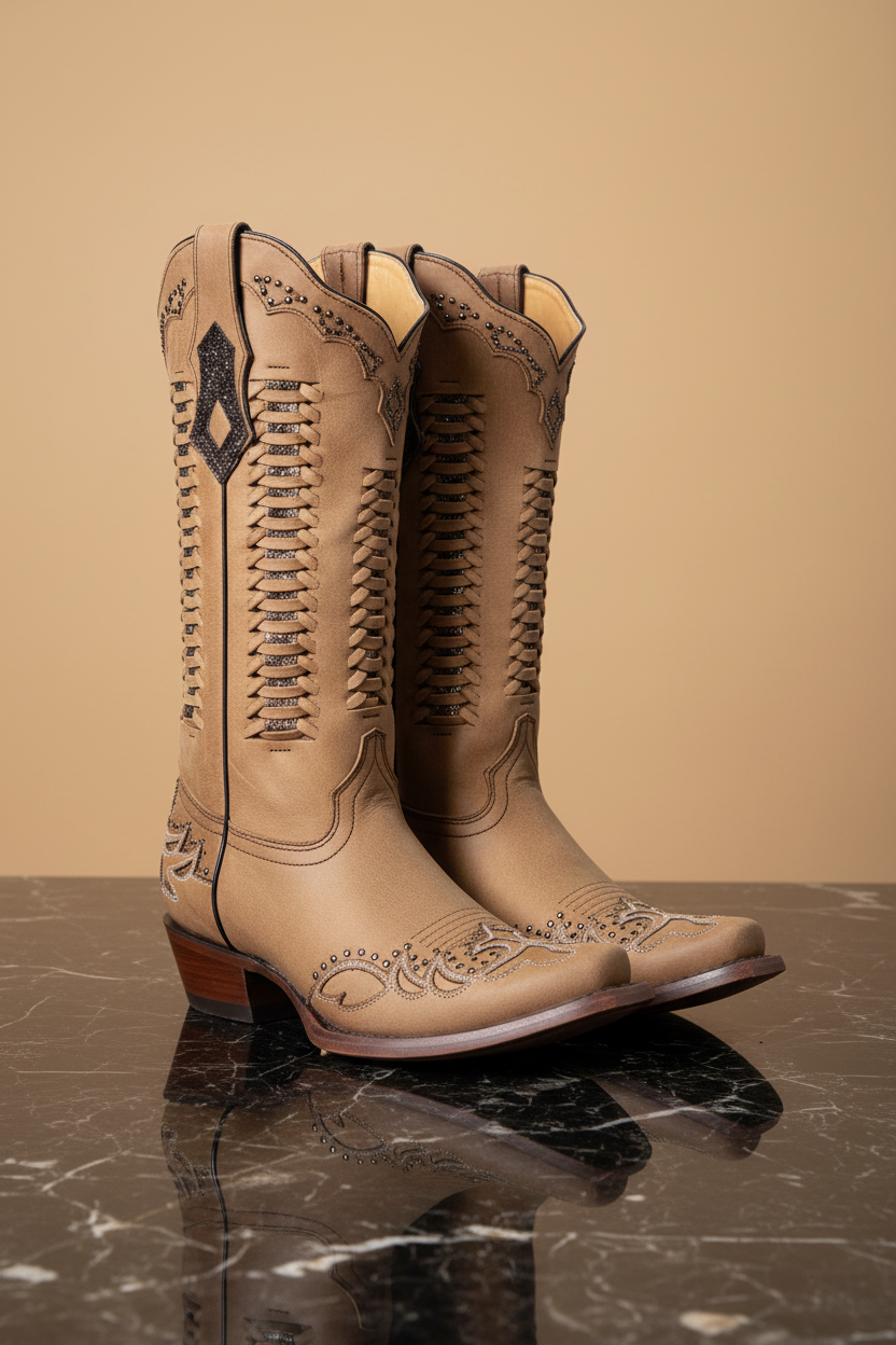 Botas Corral fondo beige