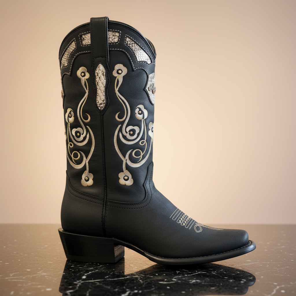 Botas Negras - Vista Lateral